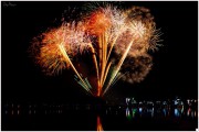 Pháo hoa mừng năm mới Canh Tý 2020 tại hồ Mật Sơn. Ảnh: Jap Nguyen
