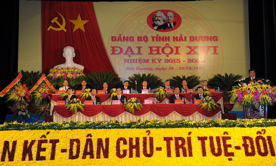 Đại hội Đảng bộ tỉnh Hải Dương lần thứ XVI, nhiệm kỳ 2015-2020