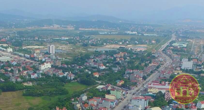 Thị xã Chí Linh nhìn từ trên cao