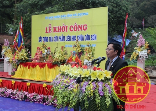 Lễ khởi công xây dựng công trình tòa Cửu phẩm Liên hoa chùa Côn Sơn