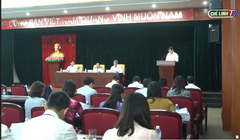 Hội nghị BTV thị ủy (mở rộng) triển khai lấy ý kiến cử tri vào Đề án sáp nhập 2 hai đơn vị hành chính cấp xã, thành lập 6 phường và thành lập TP Chí Linh