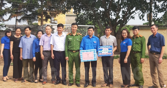 Đoàn phường Đồng Lạc, Chi đoàn Trại tạm giam Kim Chi khánh thành công trình sân vận động tại khu dân cư Tế Sơn