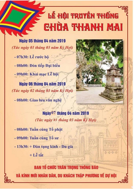 Chương trình Lễ hội truyền thống chùa Thanh Mai năm 2019